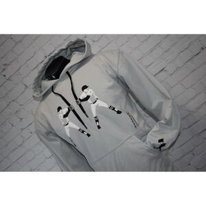 Baseballism Back to Back Hoodie Mens Medium Gray Graphic Pullover Sweatshirt